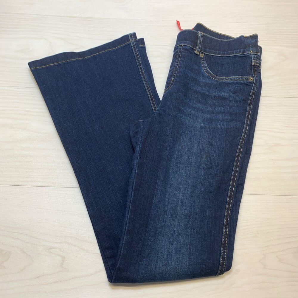 Spanx Jeans Women Size Small Blue Denim Stretch Mid Rise Casual Pull On